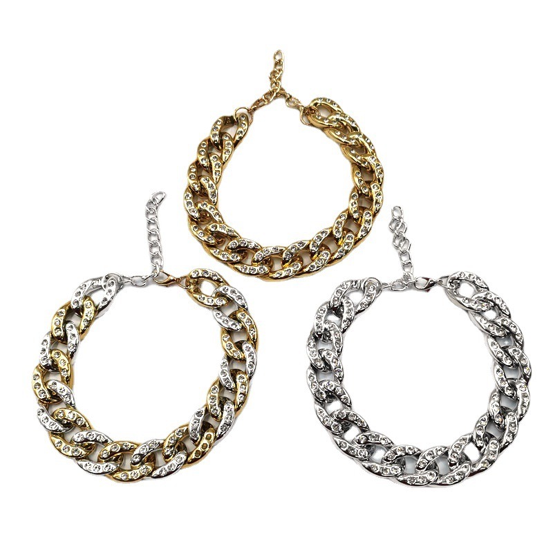 New Rhinestone Pet Collar Cats Dogs Necklace Jewelry Pets With Diamonds Gold And Silver Necklace — image 2