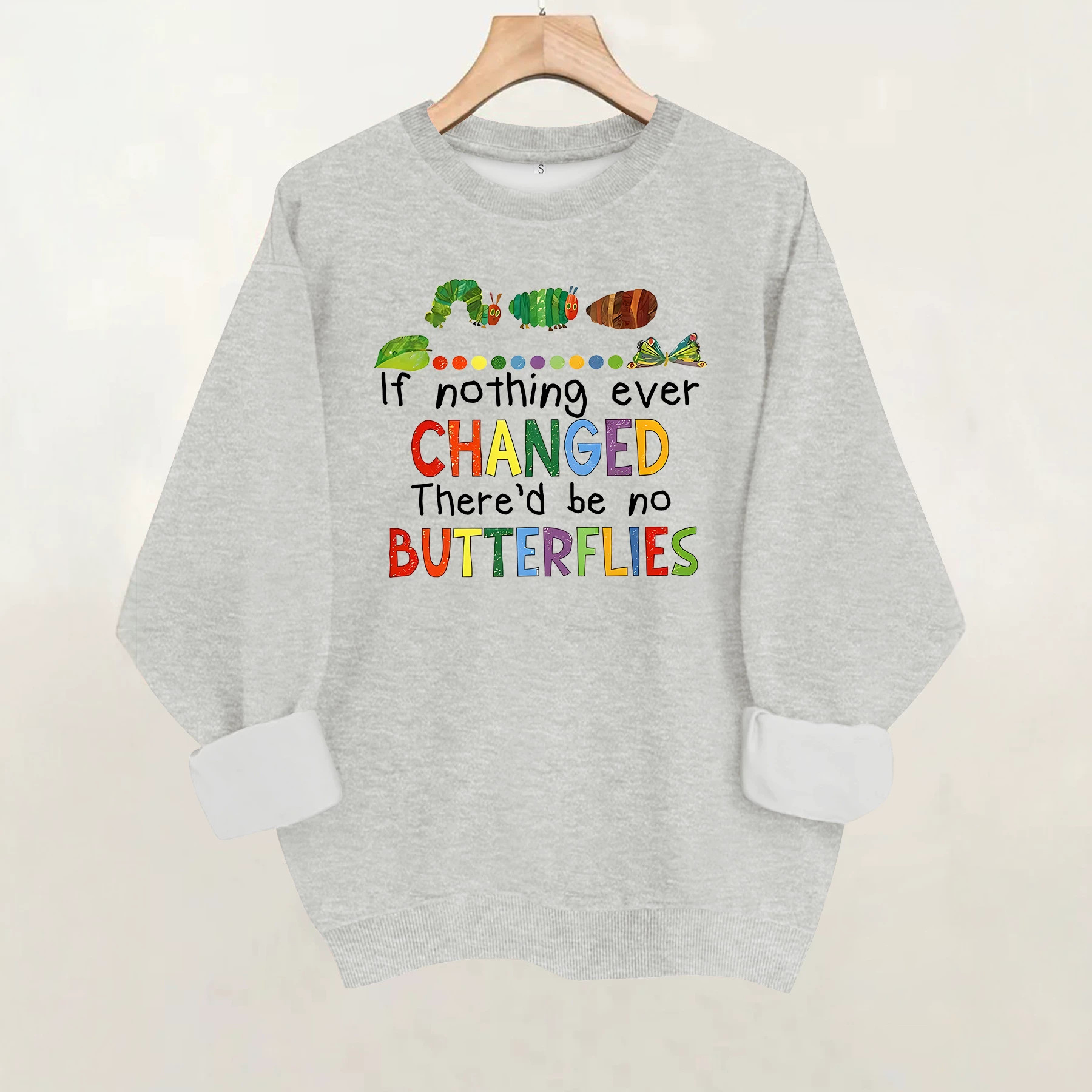 Sudadera con impresión de letra de oruga — imagen 5