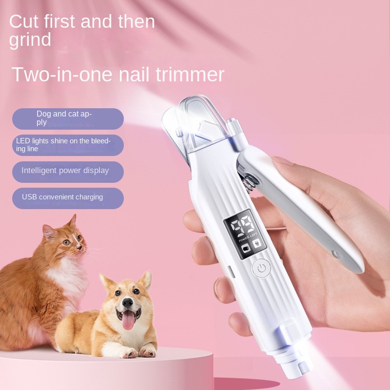 Afilador de Uñas para Mascotas Doble Función, Tijeras para Gatos, Raspador Eléctrico para Perros de Uñas, Herramienta Multifuncional para Cuidado de Uñas Caninos y Felinos — imagen 1