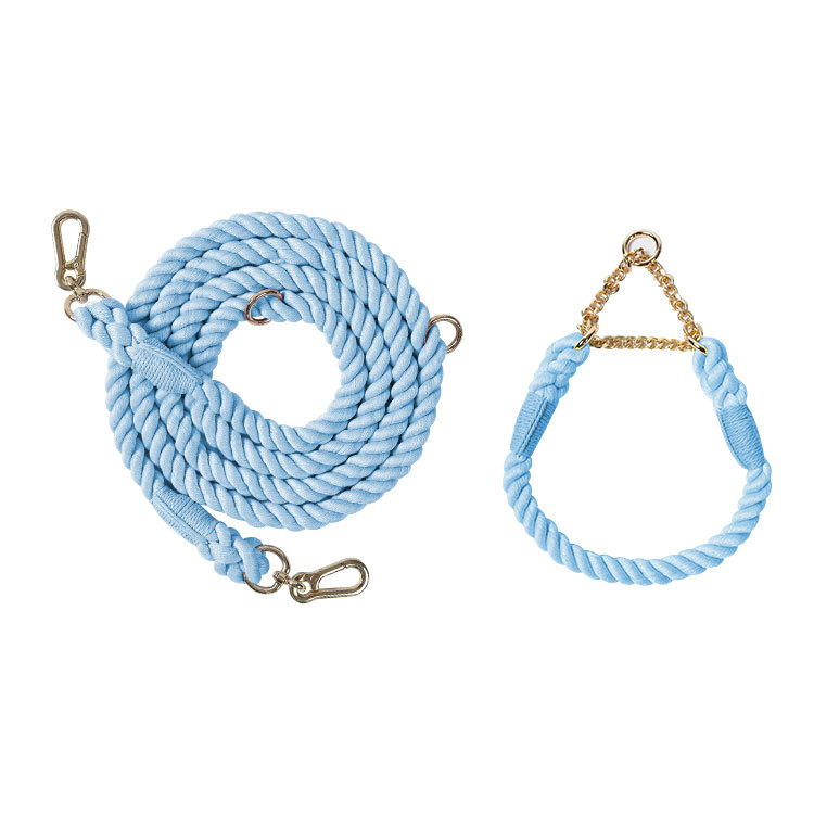 Braided Colorful Pet Dog Leash with P-Chain Collar for Medium and Large Dogs — image 18
