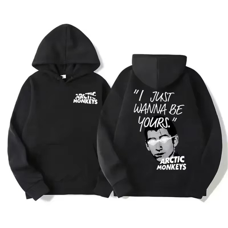 Vintage Rock Arctic Monkeys Album Print Black Hoodie Men's Y2K Sweatshirt — image 17