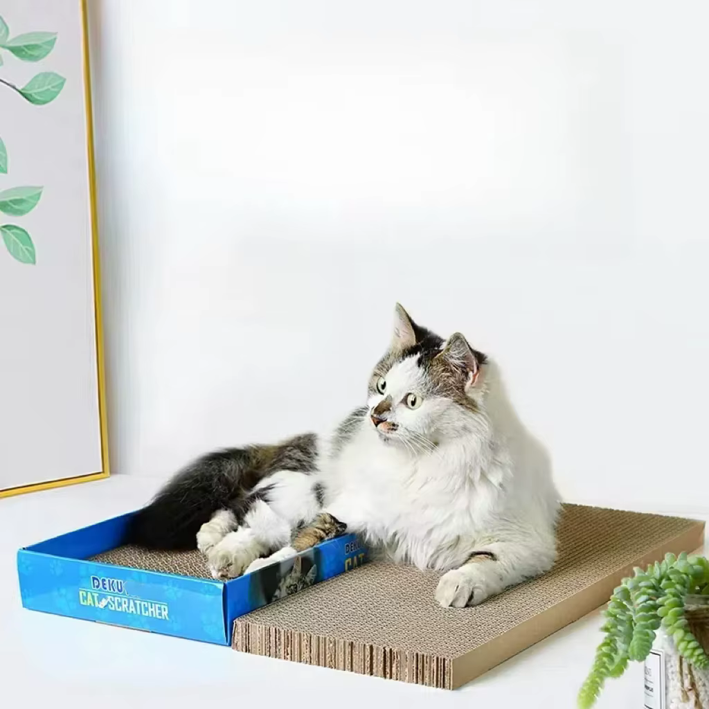 Cat Scratcher Cats Lounge Scratchers Durable Scratch Toys Corrugated Cardboard Scratching Mat Paper Boards — image 1