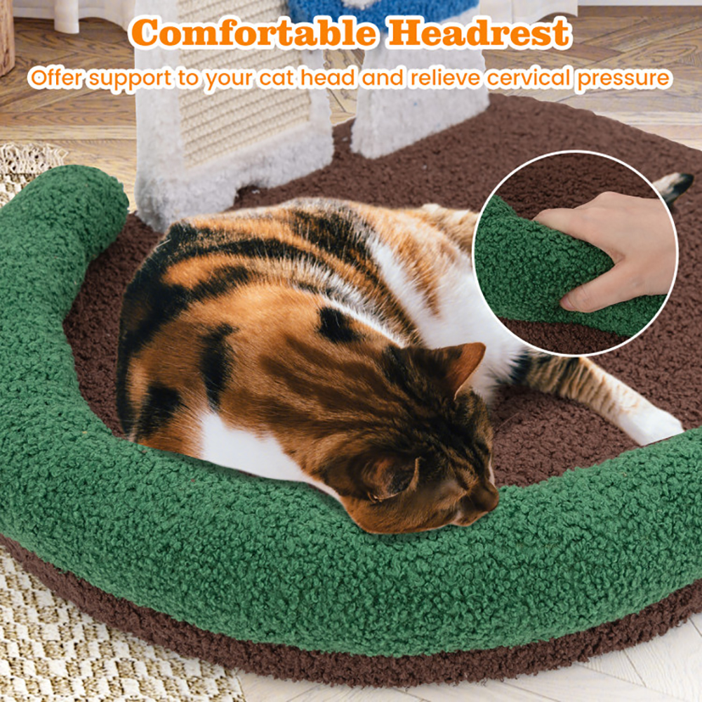 Mushroom Cat Bed Cat Claw Scratcher With Wide Bed And Sisal Scratch Panel — image 2