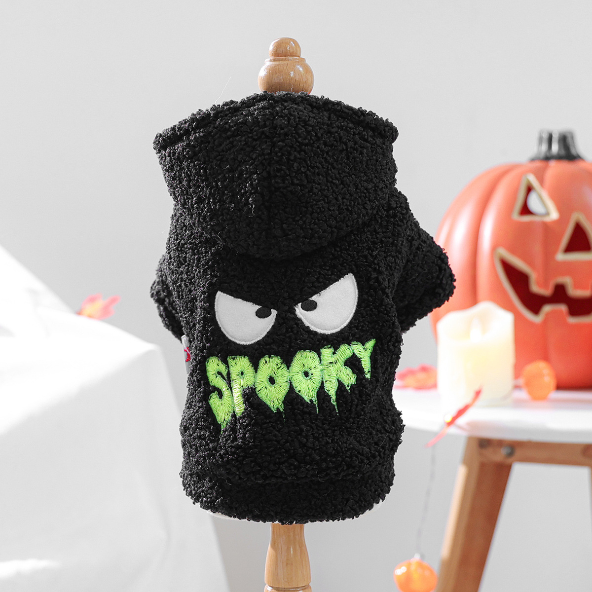 Pet Clothes Autumn Winter Small Dog Puppy Halloween Fun Costume Ghost Hoodie — image 6