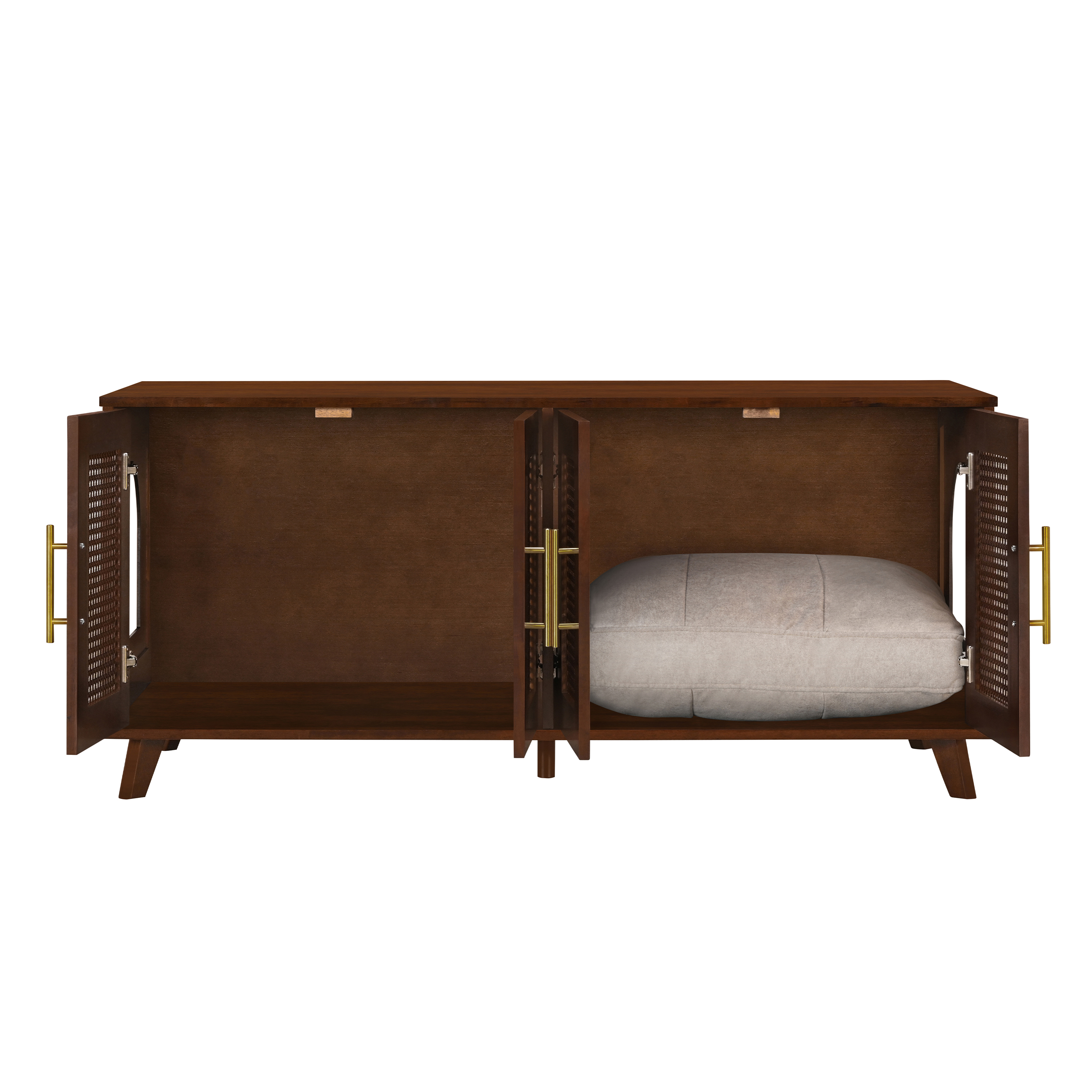 Gabinete de Interior Premium de Madera de Caucho Myra - Elegante Mobiliario Oculto para Gatos en Espacios Modernos — imagen 2