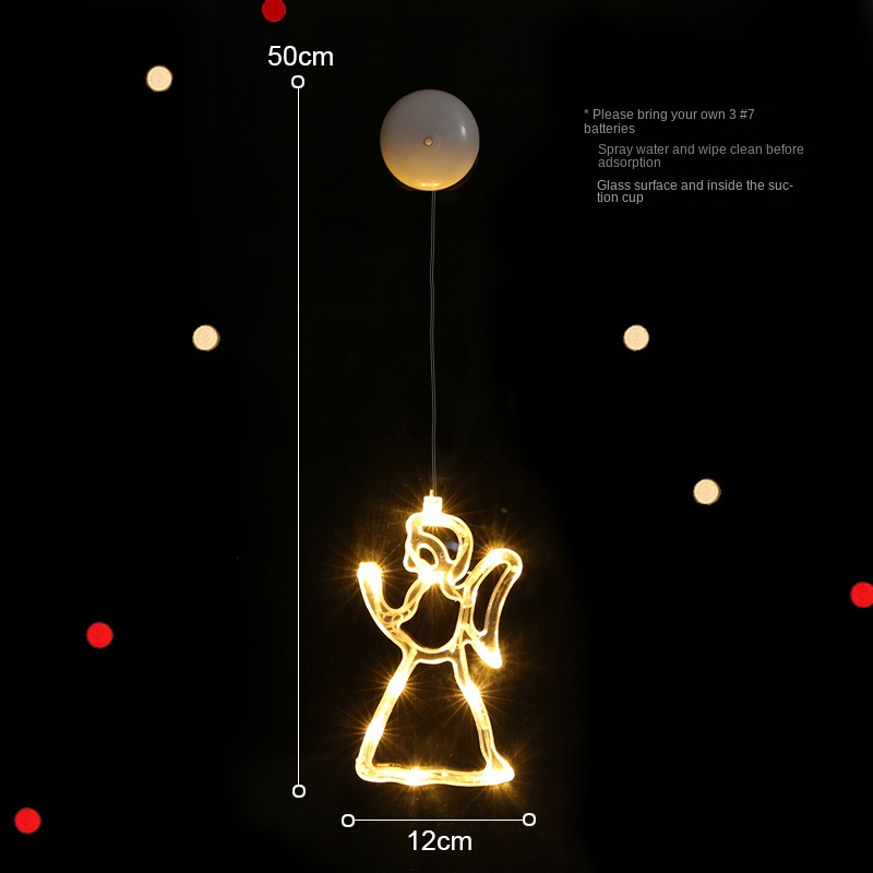 Christmas Decoration Scene Tree Setup Suction Cup Lights Mini Ornaments Holiday Decor Reindeer Small Props Hanging Decor — image 7