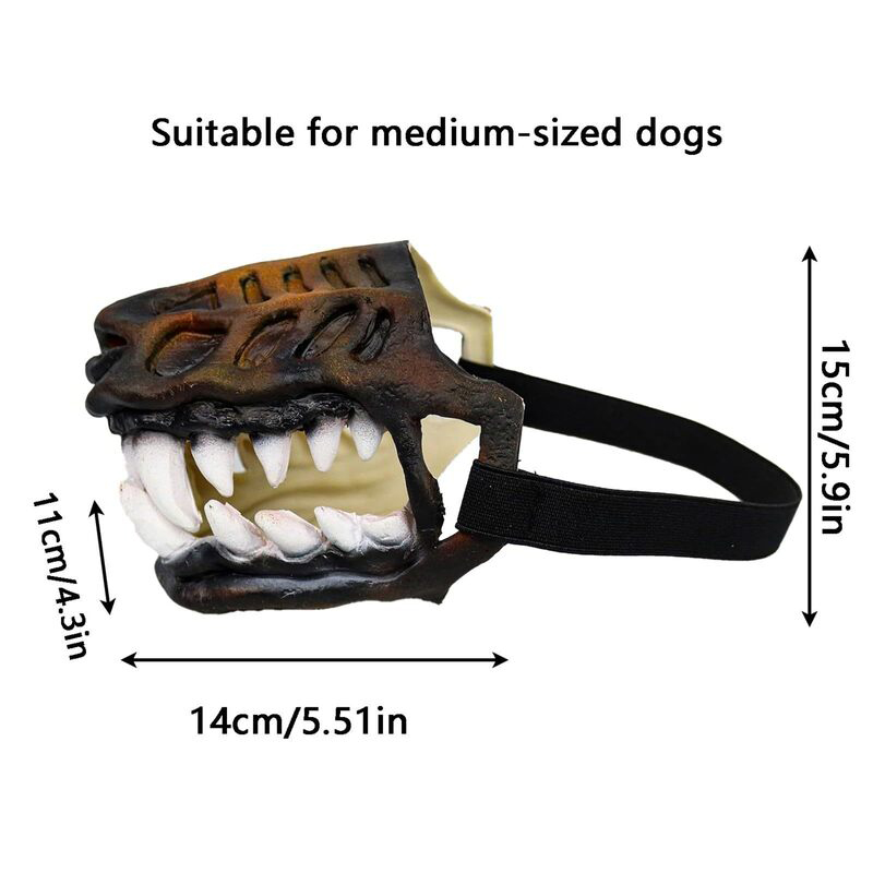 Dinosaur Dog Mask with Moving Teeth, Latex Funny Pet Hood for Halloween Cosplay & Photo Props — image 15