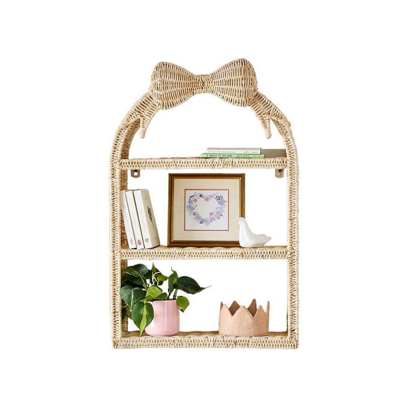 Cesta de Almacenamiento tejida para decoración en pared, práctica y ornamental para habitaciones infantiles y casas de huéspedes, diseño rústico — imagen 5