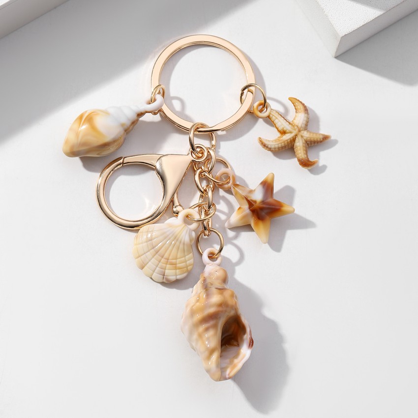 Pulsera con Concha de Caracol, Estrella de Mar y Estrella de Cinco Puntos en Acetato — imagen 14