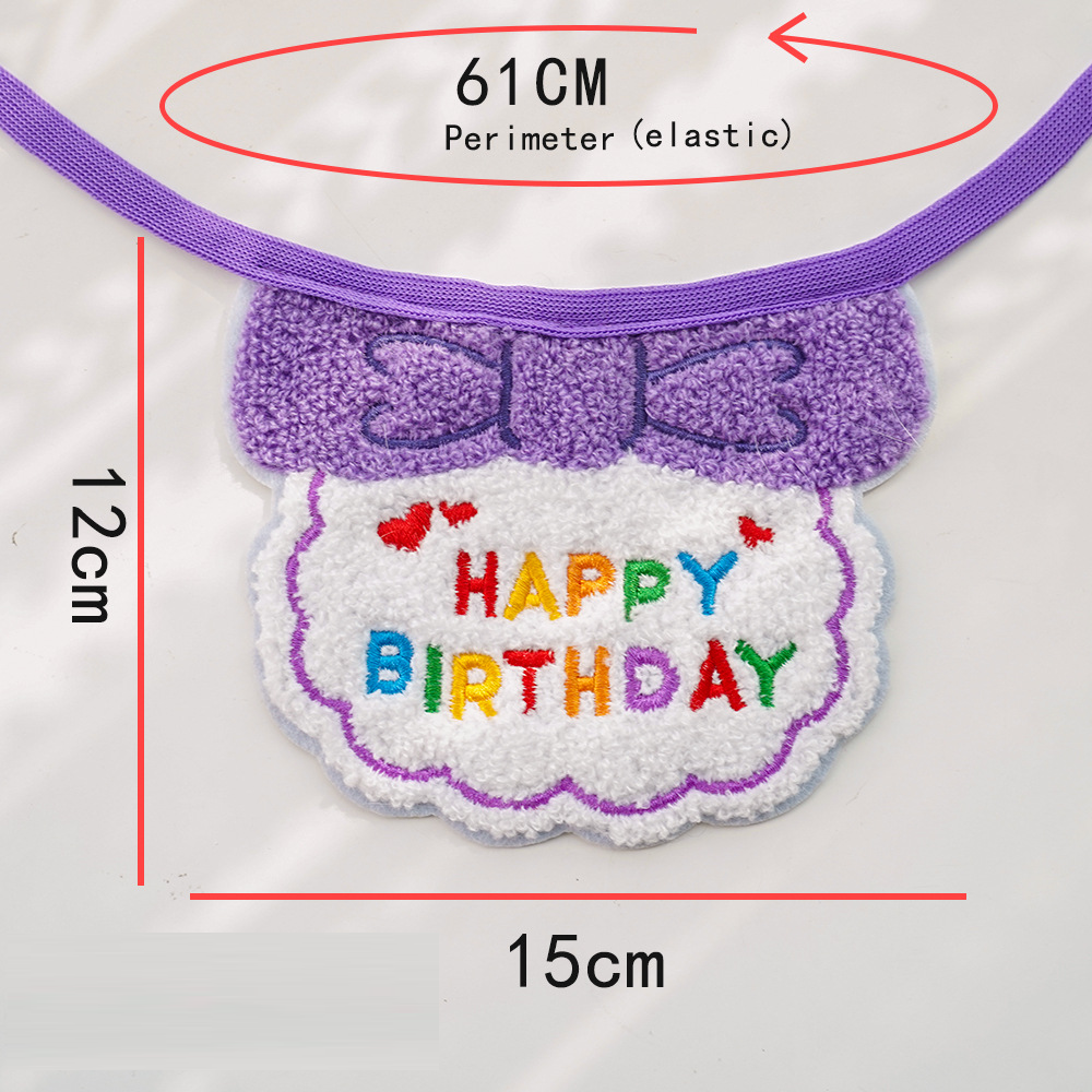 Pet birthday drool scarf cat bib scarf dog cat hat — image 20