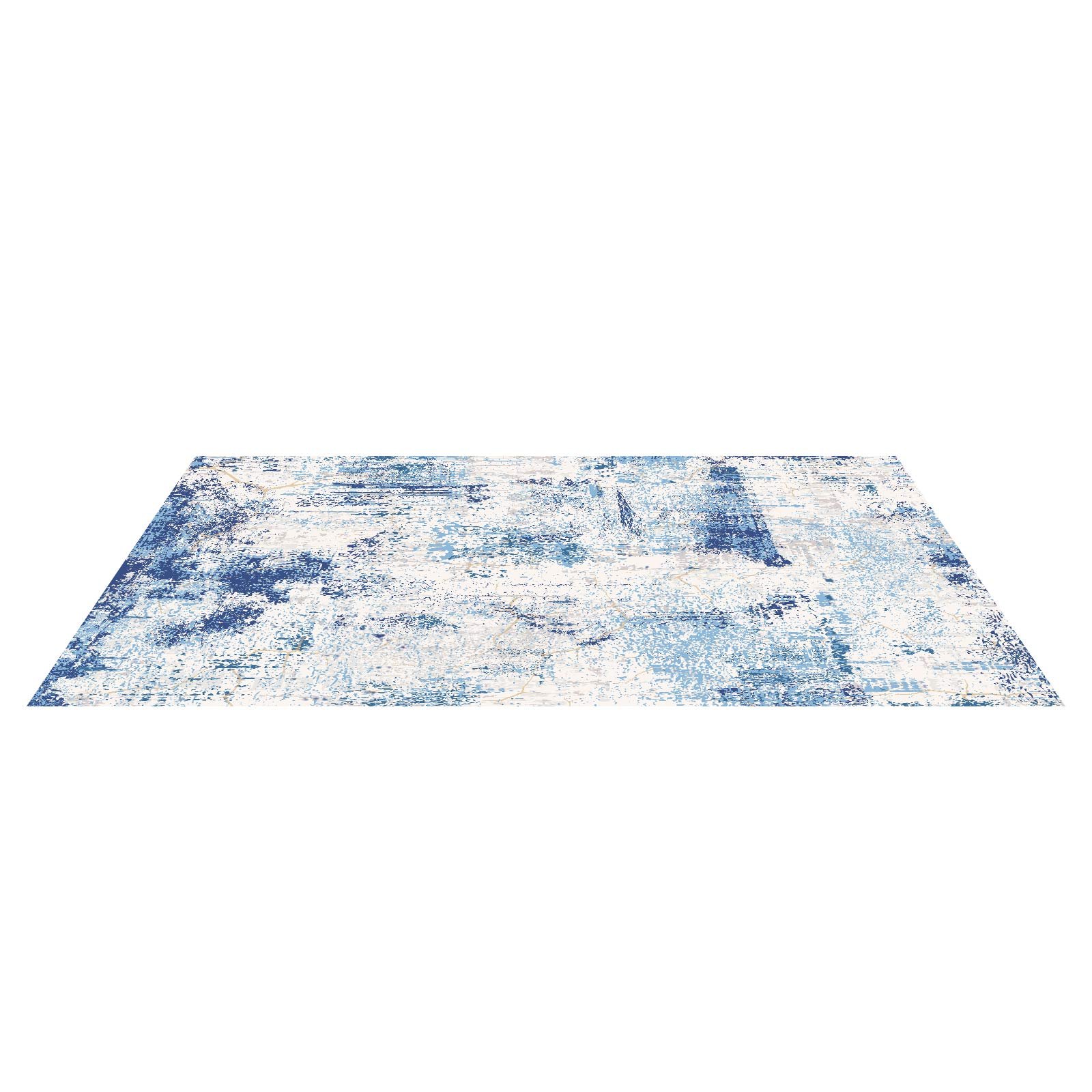 Area Rug, 5 X 7 Ft Large Washable Rug, Non-Slip And Tear-Resistant Soft Carpet, Pet & Child Friendly Modern Area Rugs, Indoor Mat For Bedroom, Office, Living Room, Kids Room, Entryway, Blue — imagen 1