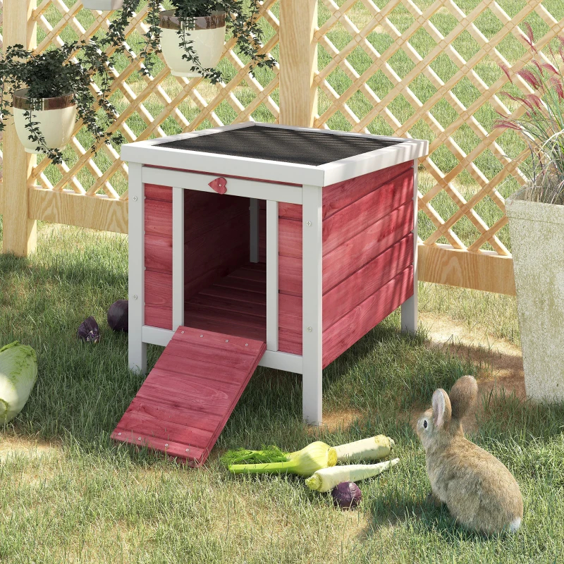 Casa para Conejos Pequeña Casa de Animales con Techo Impermeable y Accesible — imagen 11