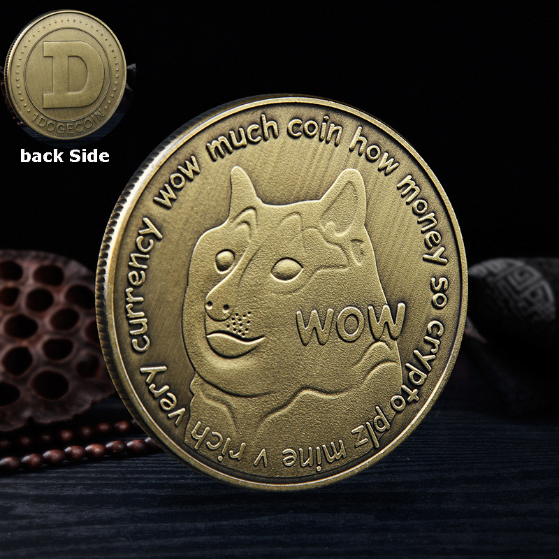 Moneda Comemorativa de Oro Galvanizado con Patrón Cómico de Perros para Coleccionistas y Regalos Dogecoin — imagen 14