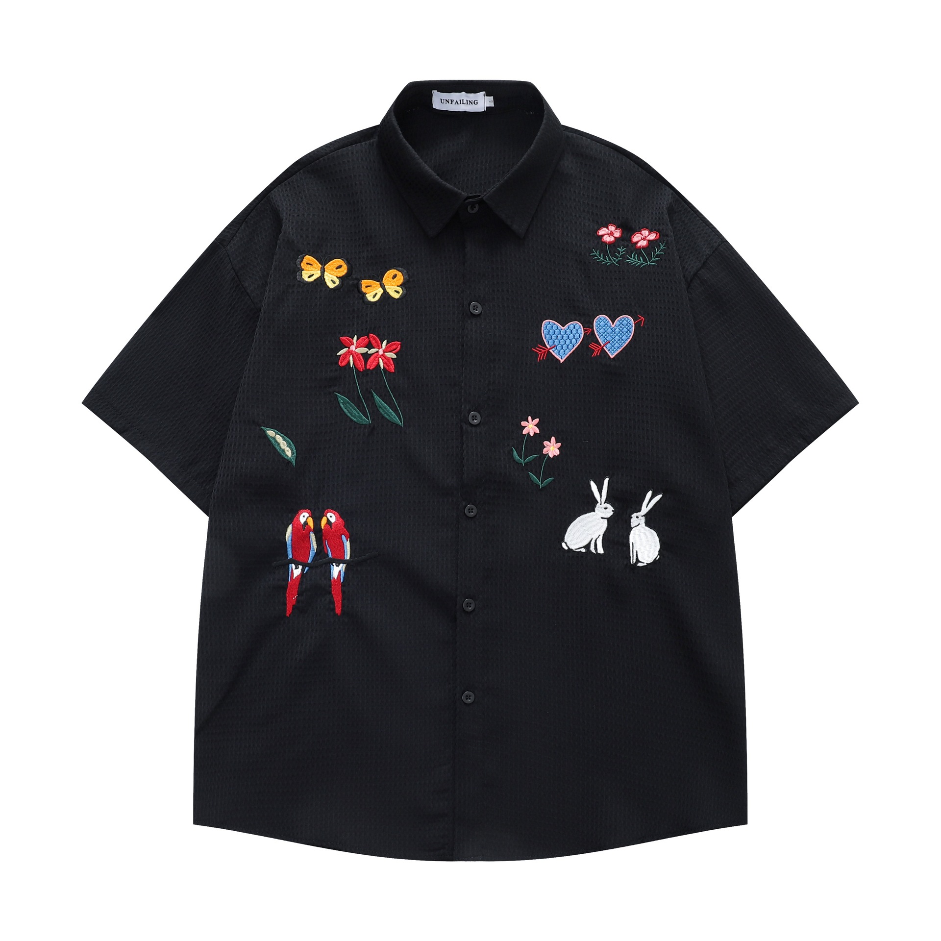 Flower and animal embroidery short sleeves — image 7