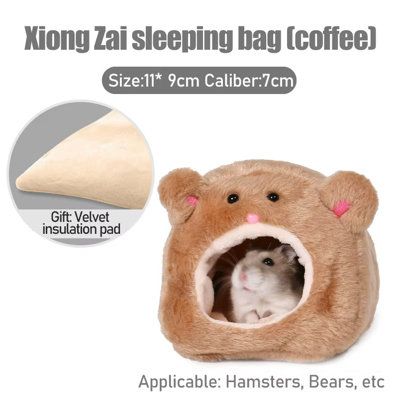 Guinea Pig Bed Hamster Soft Warm Bed Winter Pet Toy Hamster Cage House Hanging House Bed Animal Mice Rat Nest — image 1