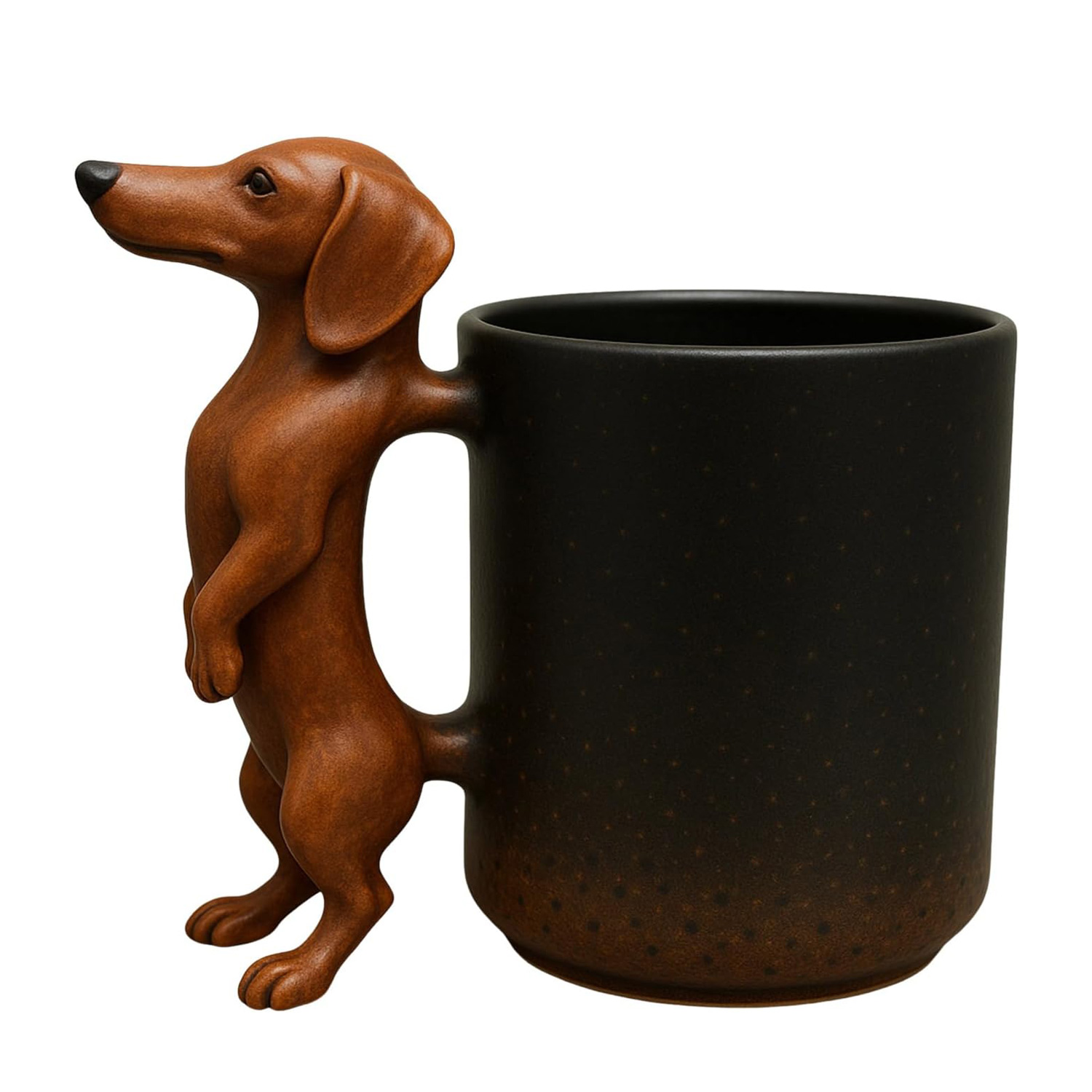 Taza de Dachshund Hecha a Mano en 3D, Taza de Cerámica Creativa con Forma de Animal en 3D, 11 Oz, Taza de Café Única con Diseño de Perro — imagen 9