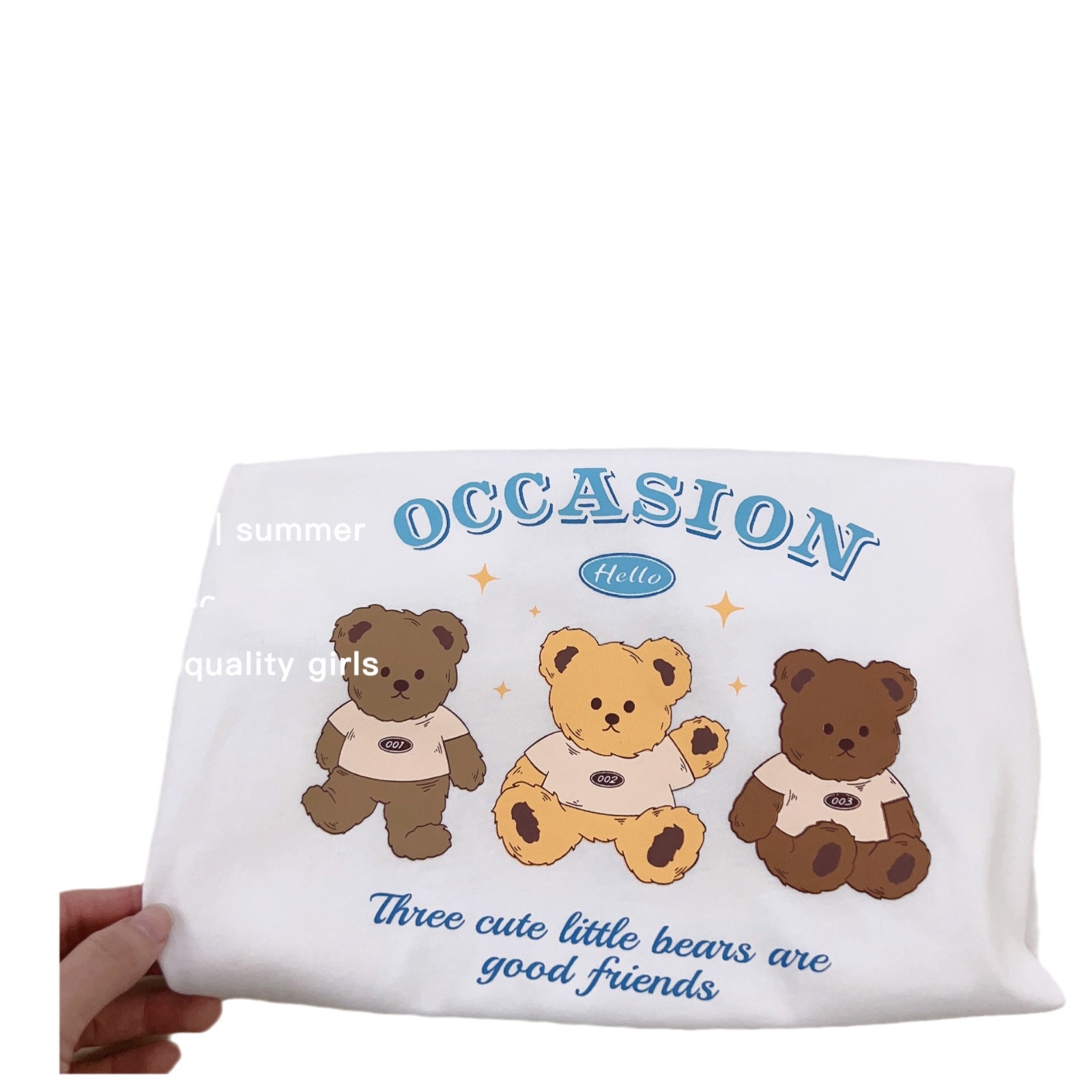 Cute Bear Cartoon Kids' Short Sleeve T-Shirt for Boys and Girls — image 2