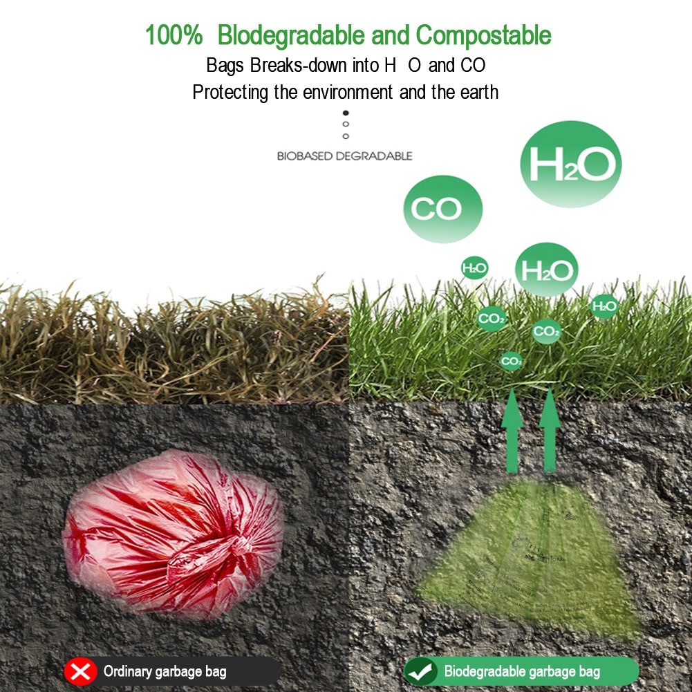 Bolsas biodegradables para heces de mascotas fabricadas con maíz y compostables — imagen 6