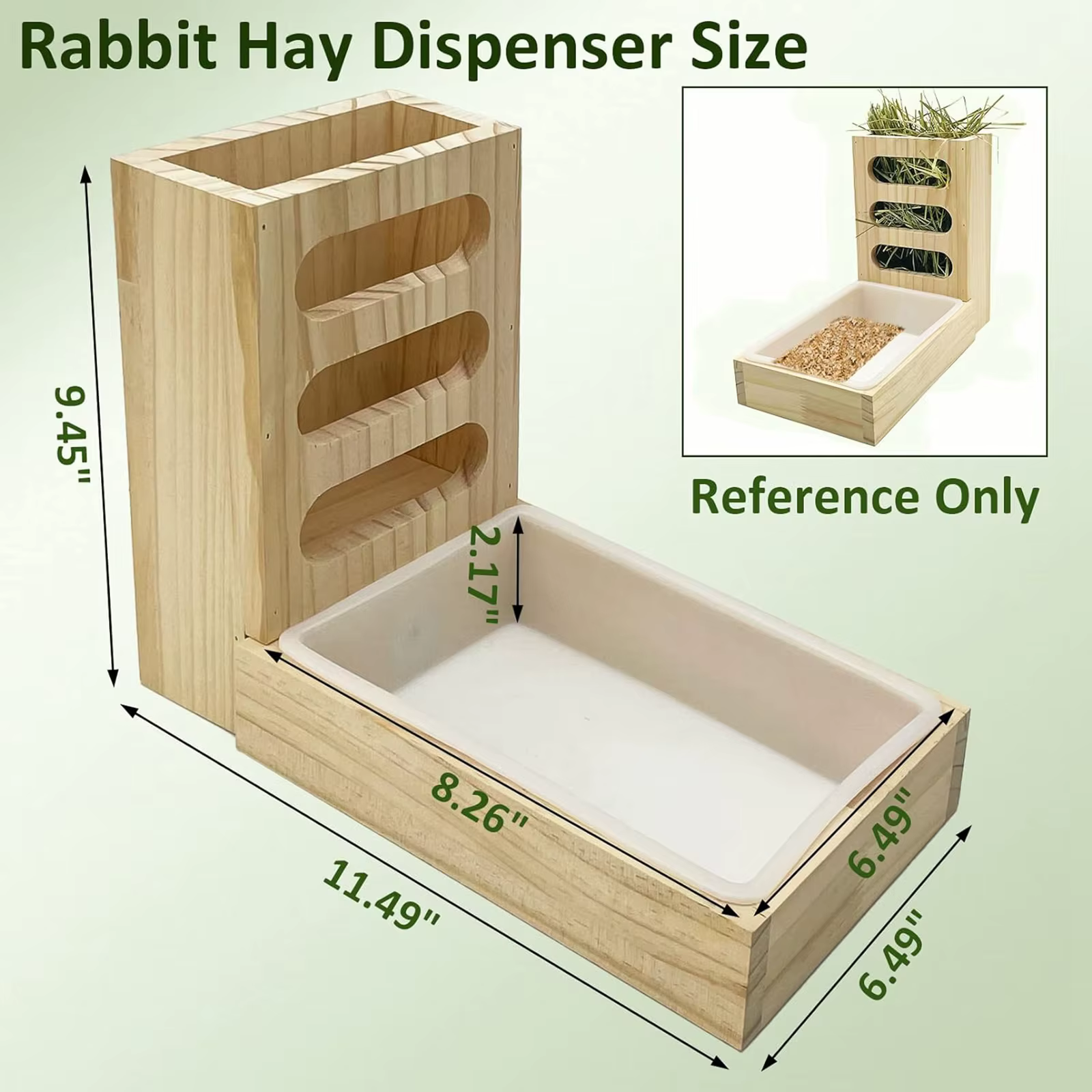 Rabbit Hay Feeder with Litter Box Hay Rack Feeder Small Animal Hay Holder for Hamster Bunny Small Animals Chinchilla Guinea Pig — image 6