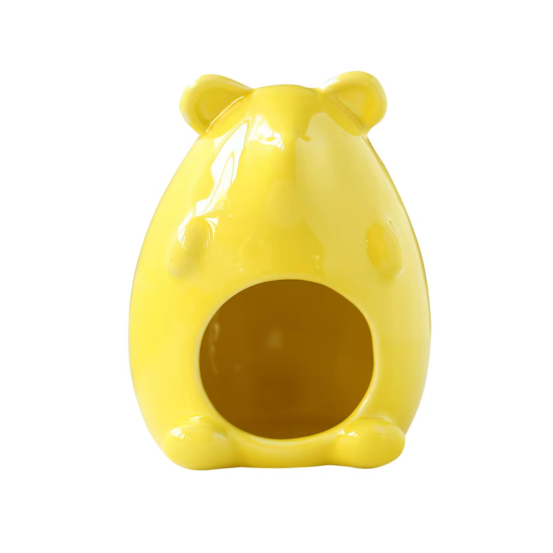 New Hamster Nest Ceramic Golden Bear Evacuation House Summer Physical Cooling Cool House Hamster Pet Nest Ceramic Pet Supplies — image 5
