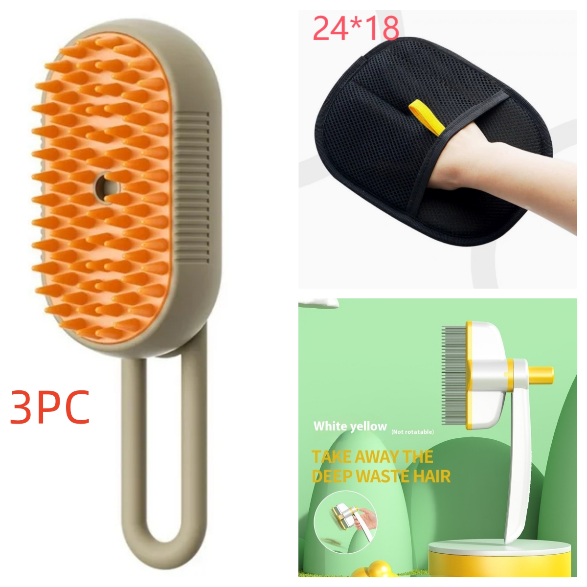 Pulidor de Gato con Vapor 3 en 1 - Cepillo Eléctrico para Mascotas con Masaje y Eliminación de Pelo — imagen 11