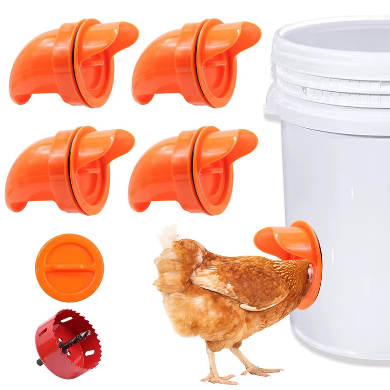Alimentador Automático de Pollo con Gravedad, Kit DIY Impermeable para Reducir Pérdidas de Alimento — imagen 1