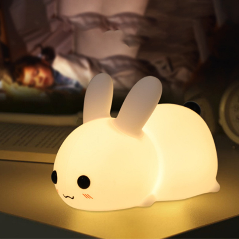 Lámpara de Noche de Gato de Jade Colorido con LED y Carga Silicónica — imagen 3