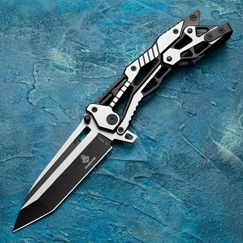 Multifunctional Mechanical Knife Wilderness Survival Knife Outdoor Camping Tool Full Stainless Steel Folding Knife — image 1