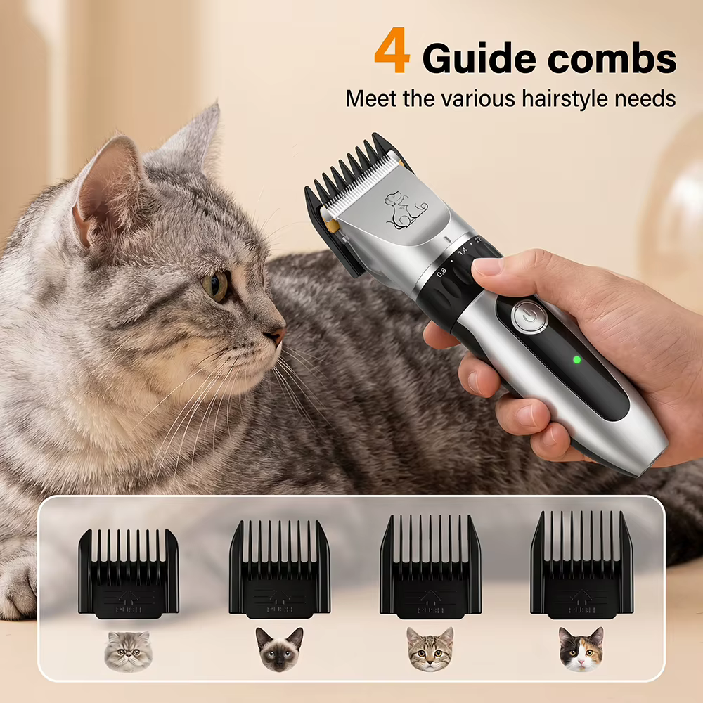 Electric Pet Clipper Grooming Kit For Dogs Reachageable Trimmer Haircut Cat Hair Cutting Remover Professional Machine Set — image 2