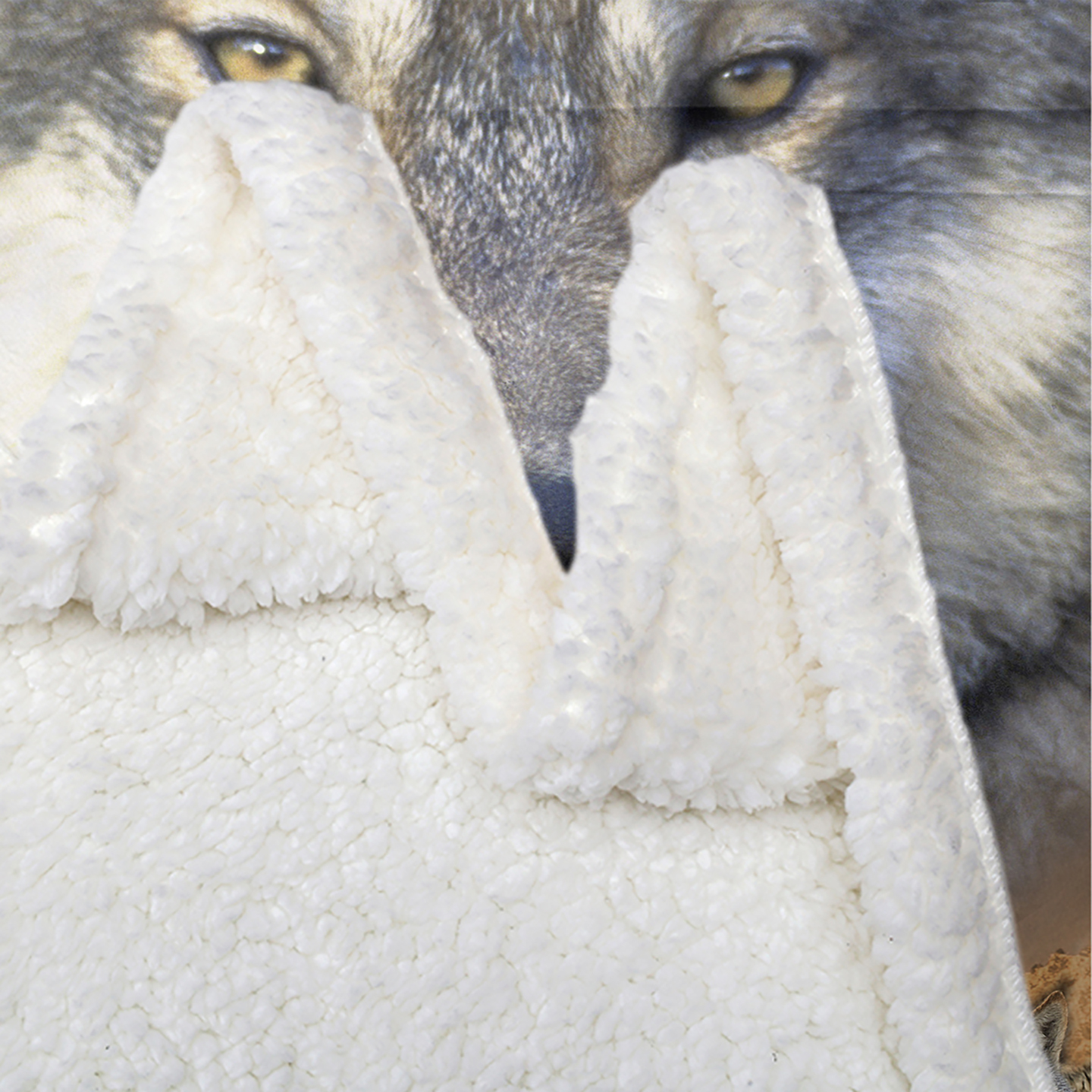 Manta de lobo indio Sherpa para dormir - Cojín de decoración para sofá, cama o silla con textura suave y abrigadora — imagen 12
