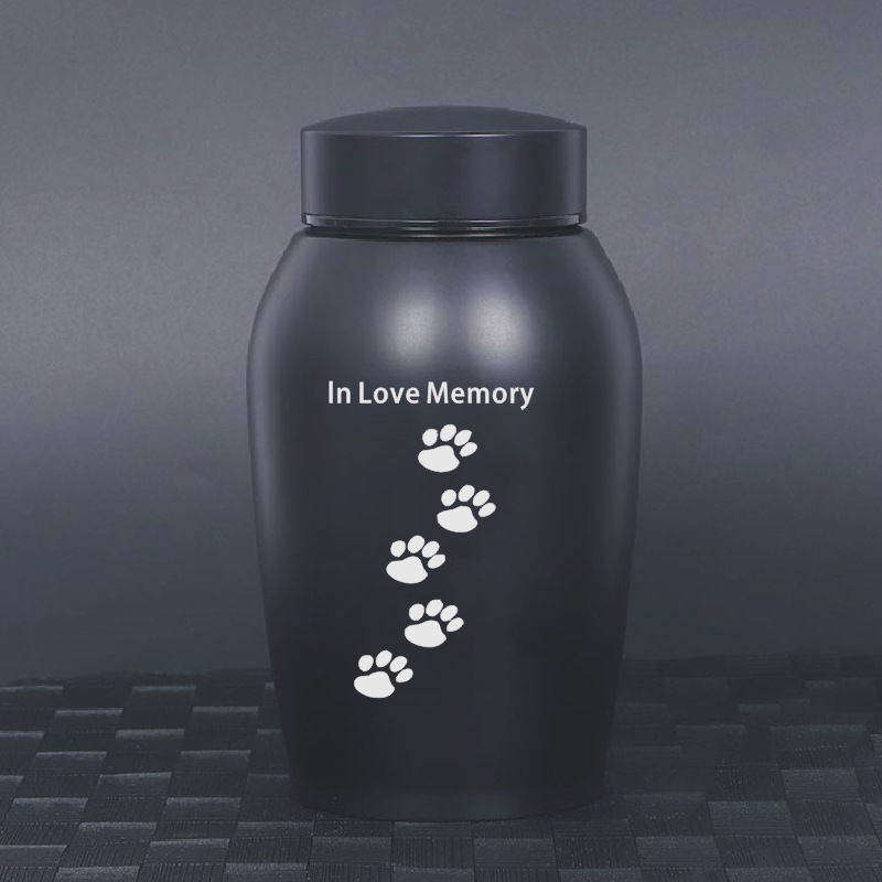 Urnas de Recuerdo para Mascotas en Acero Inoxidable: Negro Portátil y Resistentes a la Humedad, Conservador de Cenizas Pequeñas para Animales de Compañía — imagen 9