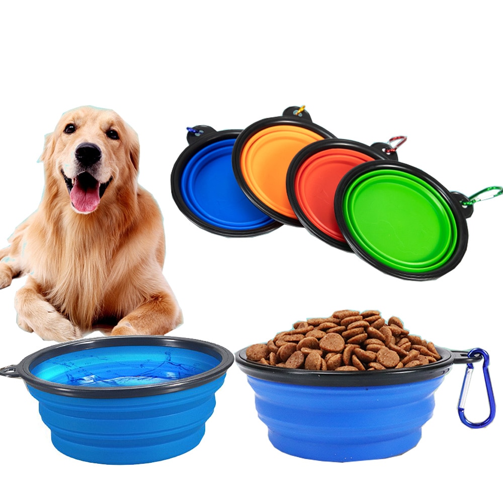 Bolsa de 1000ml para Perros y Gatos Portátil Reversible con Cierre Elástico para Viajes Caminatas Comida Agua — imagen 1