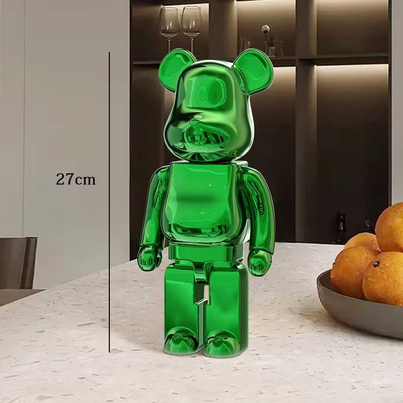 Graffiti Bear Statue Paint Block Bear Decor Resin Desktop Ornaments Home Decoration Living Room Bear Floor Sculpture Gifts — image 18