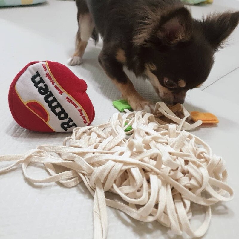 Dogs Snuffle Toys Puppy Dog Nosework Training Toy Pet Dog Sniffing Puzzle Toys Funny Noodle Shape Leaking Food Toys for Cat Dog — image 4