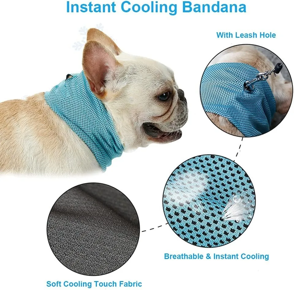 Pañuelo de enfriamiento para perros - Bandana de refrigeración para caminatas y viajes con mascotas — imagen 3