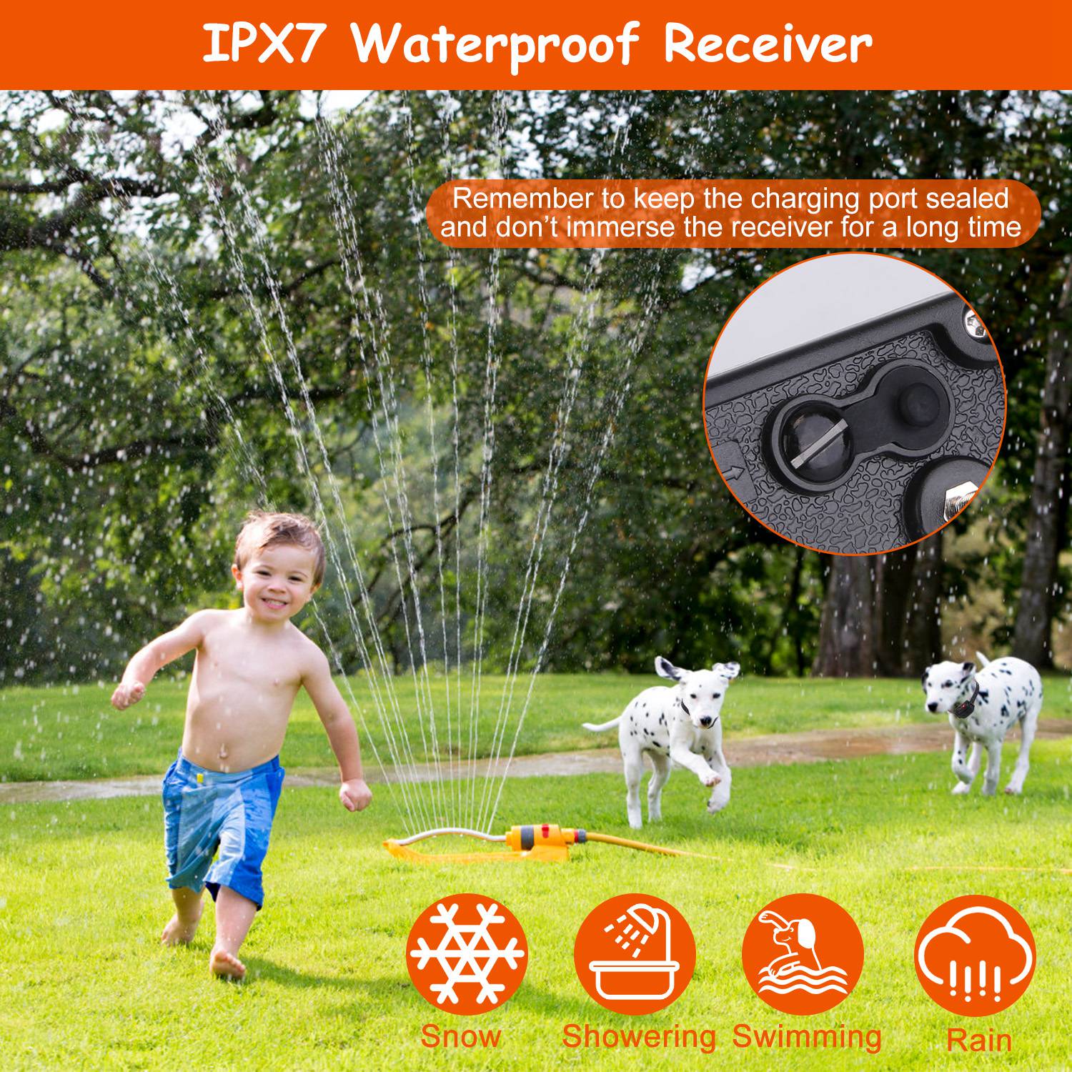 1 Juego de Sistema de Cerca para Perros Sistema de Contención para Mascotas con Cien Niveles Ajustables, Receptor Recargable Impermeable IPX7, Cerca Subterránea para Perros Pequeños, Medianos y Grandes — imagen 4