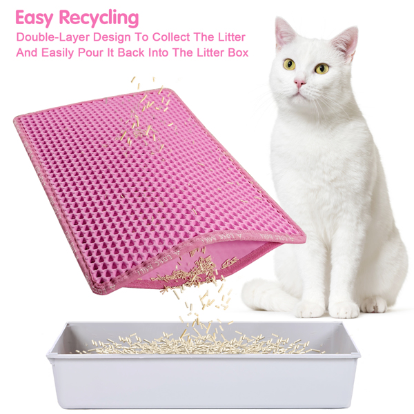 Double Layer Rice Shaped Cat Litter Pad — imagen 2