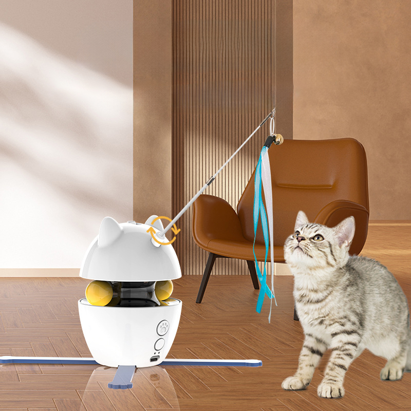 Juguetes Interactivos para Gatos en Casa Automáticos Juguetes para Kitten Electrónicos Peluches para Mascotas Ropa Elástica Divertida para Gatos Pequeños — imagen 1