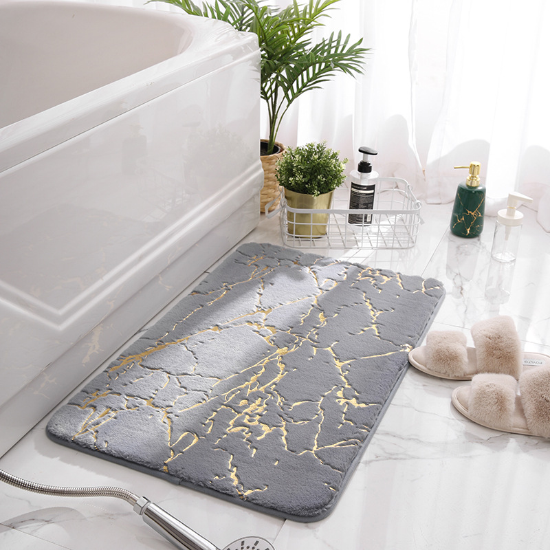 Bathroom Non-Slip Mat Imitation Rabbit Fur Carpet Bedroom Climbing Mat Thickened Living Room Bedside Foot Pad Bathroom Absorbent Floor Mat — image 9