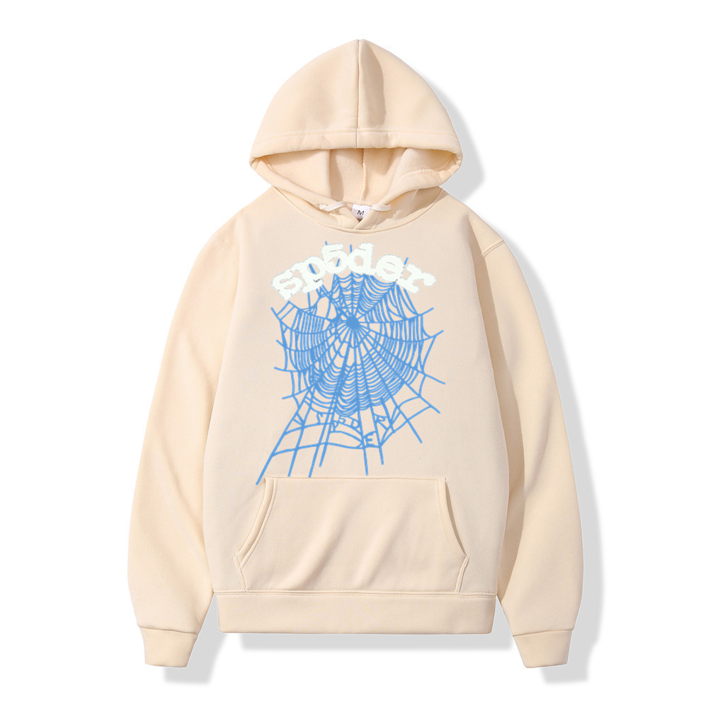 Western Hip Hop Spider Web Long Sleeve Hooded Sweatshirt Unisex — image 6