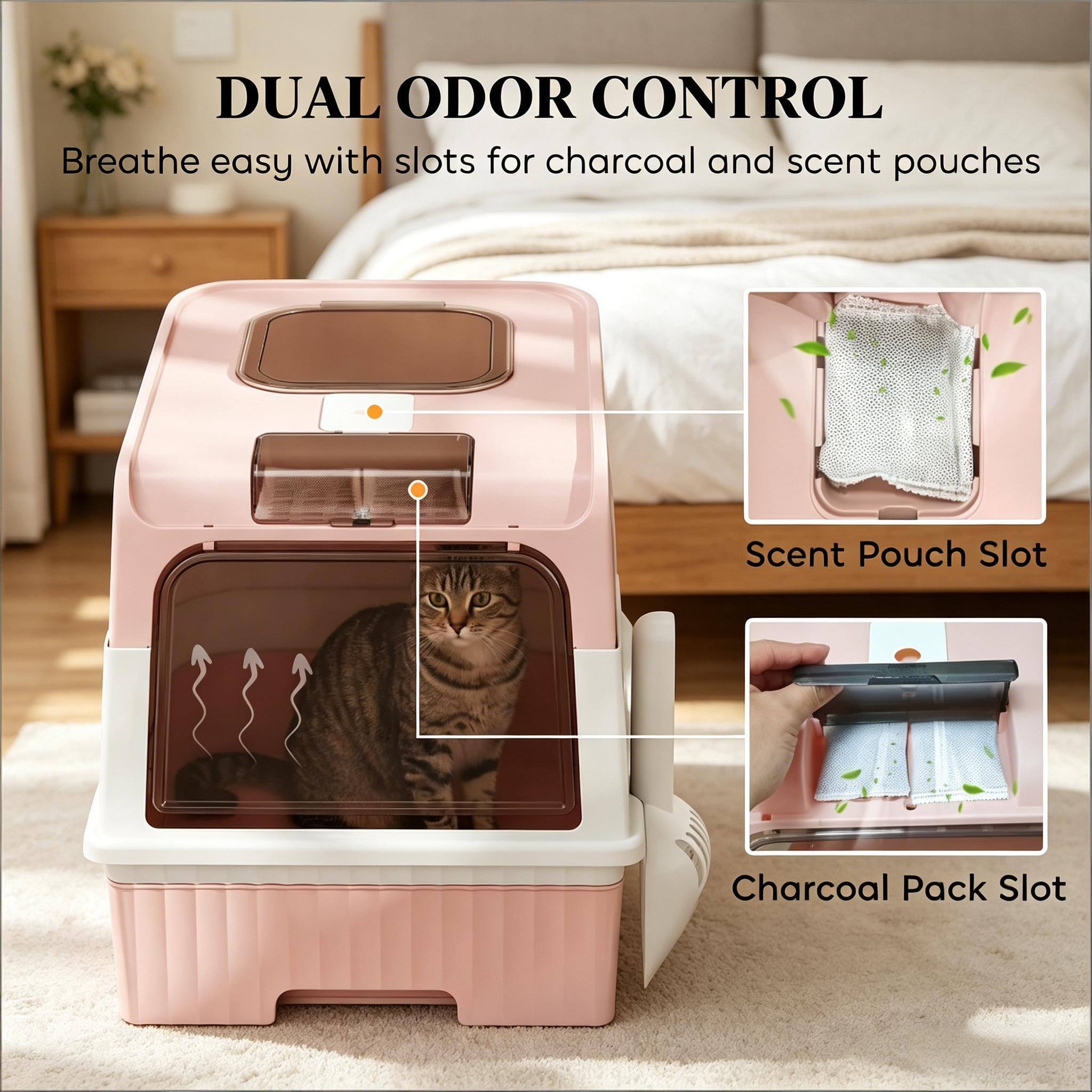 Pet Litter Box, Fully Enclosed Litter Box, Compact Cat Litter Box — image 11