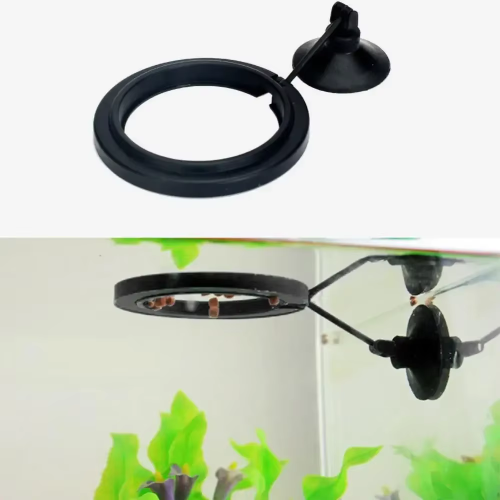 Anillo de Alimentación para Acuario con Cúpula de Succión - Accesorio para Comida de Peces — imagen 1