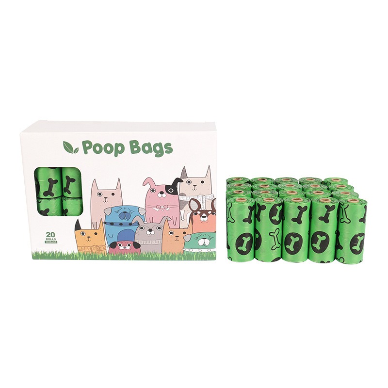 Orange and green pet garbage bags for dogs to pick up feces and defecate — image 3