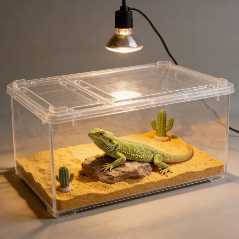Reptile Breeding Box Terrarium Turtle Tank Silkworm Spider Horned Frog Gecko Lizard Snail Cage Portable Habitat Enclosure — image 1