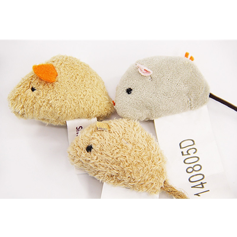 Set de 3 Divertidos Ratones de Peluche, Juguete Interactivo para Gatos, Popular Juguete de Peluche para Entrenamiento y Estimulación de la Inteligencia Felina — imagen 4