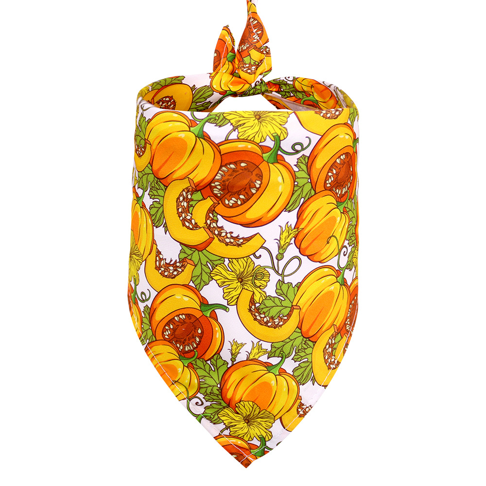 Bandana de Acción de Gracias para perros y gatos, bufanda de cuello triangular de calabaza con hoja de arce — imagen 6
