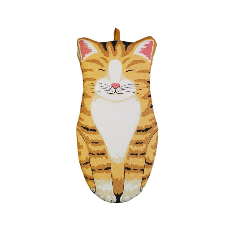 Pure Cotton Cute Cat Oven Gloves Cat Claw Insulation Gloves Baking Insulation Microwave Oven Heat Resistant Gloves — image 10