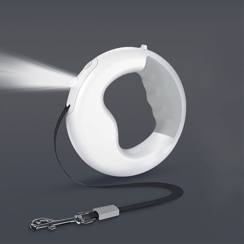New LED Light Dog Rope Pet Automatic Retractable Leash Ring Luminous Dog Walking Rope Pet Supplies — image 1