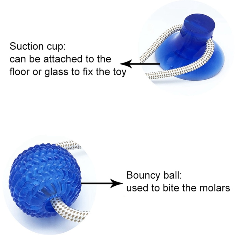 Interactive fun Pet toy with suction cup dog push toy with TPR ball Pet Tooth Cleaning, Chewing, Playing, IQ Treat Ball Puppy Toys — image 5