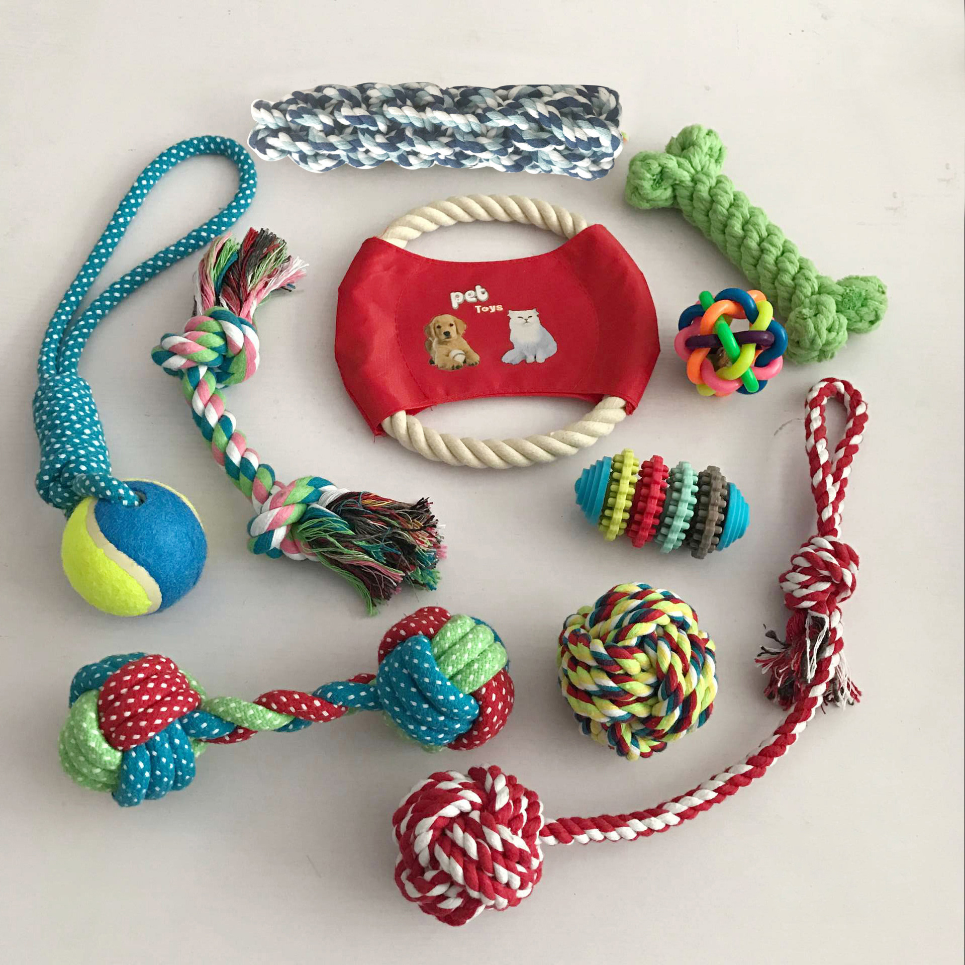 Conjunto de Juguetes para Perros - Mordedor de Cuerda de Algodón — imagen 2